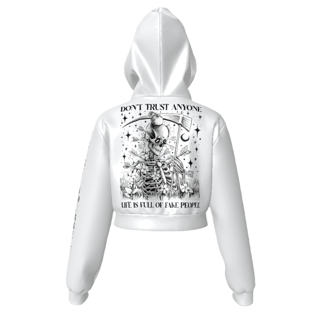 DONT TRUST ANYONE Crop Hoodie