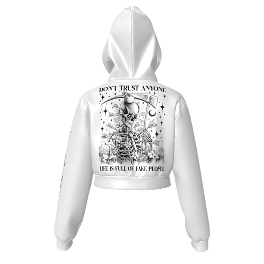 DONT TRUST ANYONE Crop Hoodie